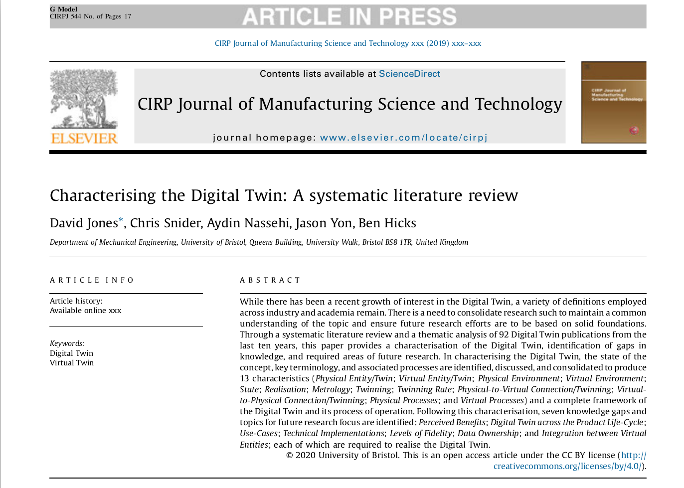digital twin for maintenance a literature review pdf
