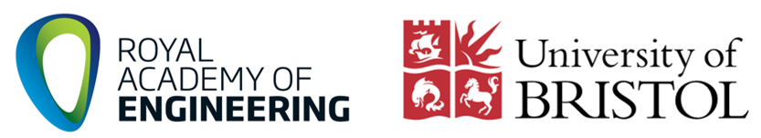 Logos for the Royal Academy of Engineering and the University of Bristol