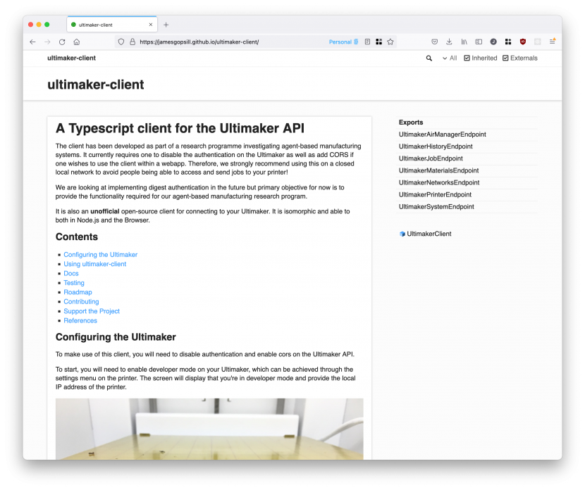Typescript Client for the Ultimaker API – Design and Manufacturing ...