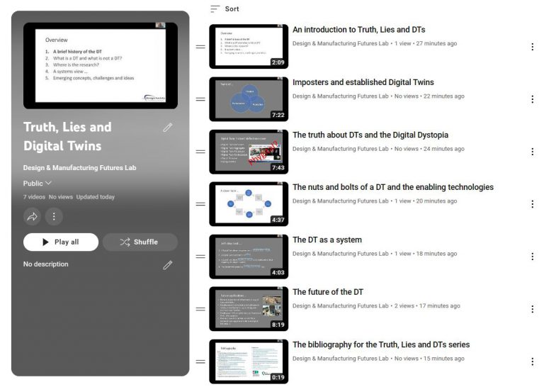 Truth, Lies and Digital Twins series is now available on YouTube!
